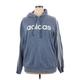 Adidas Pullover Hoodie: Blue Marled Tops - Women's Size X-Large