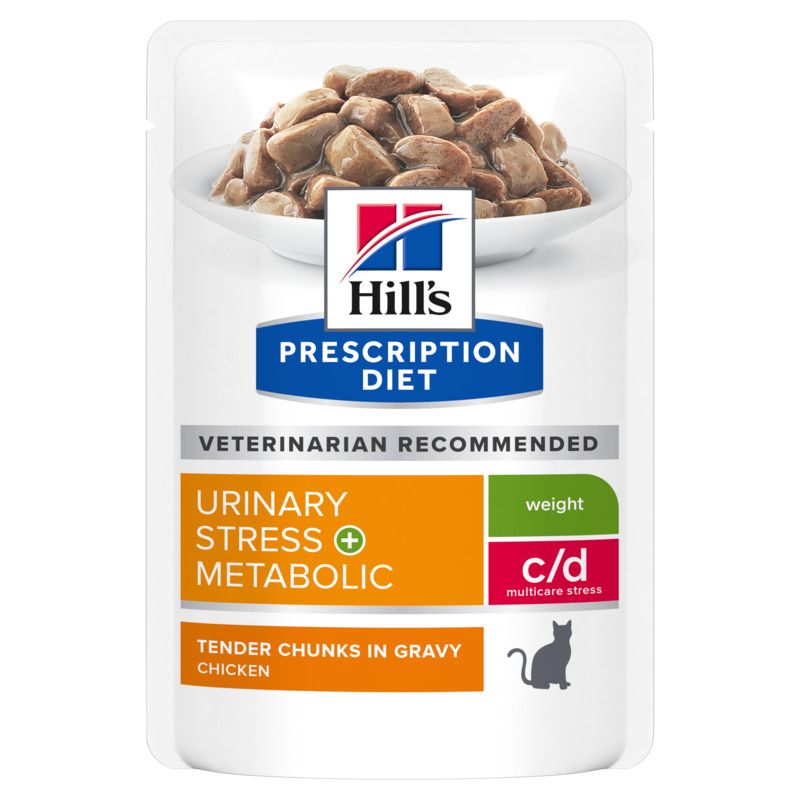 Hill's Prescription Diet C/D Urinary Stress + Metabolic Feline 12x85g 12x85 g Futter Image