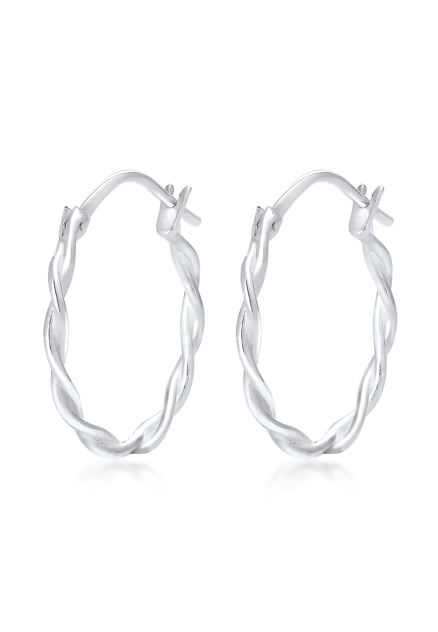 Paar Creolen ELLI "Elli Ohrringe Twisted Gedreht Creole Trend 925 Silber", silber, Ohrringe, Damen, onesize, ohne Stein, Silber 925 (Sterlingsilber) Image