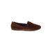 Lucky Brand Flats: Slip On Stacked Heel Work Brown Solid Shoes - Women's Size 8 - Almond Toe