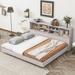 Retro Style Full Size Daybed Frame with Storage Bookcases
