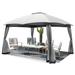 Gymax 10 x 12 FT 2-Tier Gazebo Canopy Netting Heavy-Duty Metal