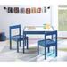 Olive & Opie Gibson 3-Piece Dry Erase Kids Table & Chair Set, Dark Blue