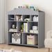 Toy Storage Organizer White Kids Bookshelf 8 Cubes