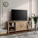 Industrial Style 68'' TV Stand with Storage Cabinets - Farmhouse Entertainment Center