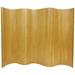 Bayou Breeze Siena Folding Room Divider Wood/Bamboo/Rattan in Green/White/Brown | 72.25 H x 98 W x 1 D in | Wayfair