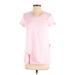 Mod-O-Doc Short Sleeve Top Pink Cowl Neck Tops - Women's Size Small
