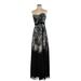 BCBGMAXAZRIA Cocktail Dress - Formal Open Neckline Sleeveless: Black Dresses - Women's Size 4