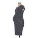 Ingrid + Isabel Casual Dress - Bodycon: Black Print Dresses - Women's Size Medium Maternity