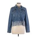 Baccini Denim Jacket: Short Blue Jackets & Outerwear - Women's Size Large