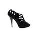 Fendi Heels: Strappy Stilleto Boho Chic Black Solid Shoes - Women's Size 39 - Open Toe