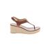 MICHAEL Michael Kors Wedges: Espadrille Platform Casual Brown Solid Shoes - Women's Size 8 - Open Toe