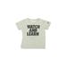 Nike Short Sleeve T-Shirt: Gray Color Block Tops - Kids Boy's Size 7