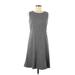 Ann Taylor Factory Casual Dress - A-Line High Neck Sleeveless: Gray Dresses - Women's Size 6