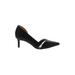 Naturalizer Heels: Pumps Kitten Heel Cocktail Black Solid Shoes - Women's Size 6 - Pointed Toe