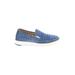 Johnston & Murphy Flats: Blue Solid Shoes - Women's Size 8 1/2 - Almond Toe