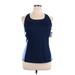 Fila Sport Active Tank Top: Blue Activewear - Women's Size X-Large