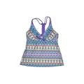 PrAna Swimsuit Top Blue V-Neck Swimwear - Women's Size Medium