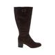 Life Stride Boots: Brown Print Shoes - Women's Size 10 - Round Toe