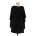 Lulus Casual Dress - Mini High Neck 3/4 sleeves: Black Print Dresses - Women's Size Medium