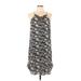 Olive and Oak Casual Dress - Shift Scoop Neck Sleeveless: Black Floral Dresses - New - Women's Size Large