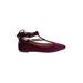 Yoki Flats: Burgundy Solid Shoes - Women's Size 8 - Almond Toe