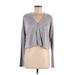 Z Supply Cardigan Sweater: Gray Marled Sweaters & Sweatshirts - Women's Size Medium