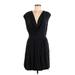 Jay Godfrey Casual Dress - Wrap: Black Solid Dresses - Women's Size 8