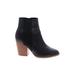 Soludos Ankle Boots: Black Solid Shoes - Women's Size 6 1/2 - Almond Toe