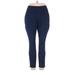 Susan Graver Casual Pants - High Rise: Blue Bottoms - Women's Size 18