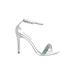Steve Madden Heels: Silver Shoes - Women's Size 6 - Open Toe