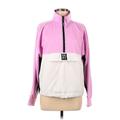 DKNY Sport Track Jacket: Below Hip Pink Color Block Jackets & Outerwear - Women's Size Medium