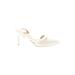 Calvin Klein Heels: Slip-on Stilleto Cocktail Ivory Solid Shoes - Women's Size 7 1/2 - Pointed Toe