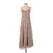 Theory Casual Dress - A-Line Scoop Neck Sleeveless: Brown Dresses - New - Women's Size 00