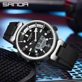 SANDA Neue Männer Uhren Mode Sport Super Cool Quarz LED Digital Uhr 50M Wasserdichte Armbanduhr