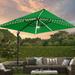 Arlmont & Co. Weires 132.2" Square Lighted Cantilever Umbrella in Green | 107 H x 132.2 W x 132.4 D in | Wayfair 2C0E18066DDA4A889C581D62A1825746