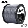 Jof 12x-Strang geflochtene Angelschnur 300m 500m 1000m m japanischer Multifilament-Pe-Draht für