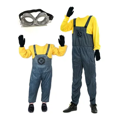 Anime Minion volle Familie Cosplay Kostüm Junge Mädchen Kleid Overalls Kinder Erwachsene ver abscheu Image