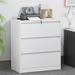 Inbox Zero Marvic 35.4" Wide 3 -Drawer Steel File Cabinet Metal/Steel in White | 40 H x 35.4 W x 15.7 D in | Wayfair