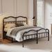 Winston Porter Rennane Metal Open-Frame Bed Metal in Black/Gray | California King | Wayfair 3F90579A8BBB4CCAB00CF7D50A94A910