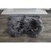 Novelty 3' x 3'6" Area Rug - Everly Quinn Amaranta Handmade Genuine Sheepskin Dark Gray Shag Area Rug, Wool | Wayfair