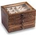 Millwood Pines Wooden Jewelry Box 4 Layer Vintage Jewelry Organizer w/ Clear Lid Rustic Wood Jewelry Holder Jewelry Case For Rings Bracelets Brooches Jewelry Stora | Wayfair