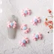 50 stücke kawaii Herz bogen Nail Art Charms 3d Harz Macaron Farbe Bowknot Nail Art Dekorationen