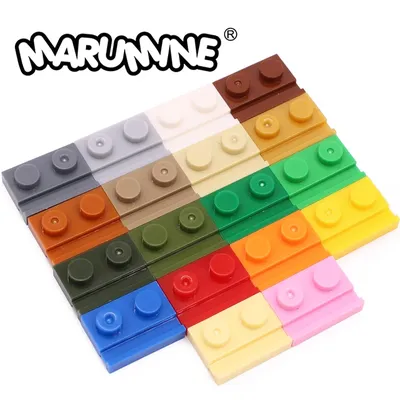 Marumine 50PCS Geändert Platte 1x2 mit Tür Schiene Idee MOC Ziegel 32028 Kompatibel Baut Partikel DIY Gebäude blöcke Teil Image