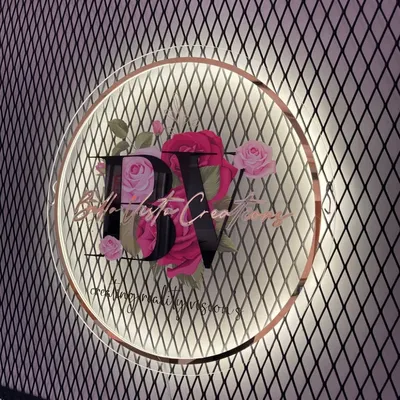 Benutzer definierte 3d Metall Zeichen Business Logo Acryl Zeichen Schönheits salon Nagel Haar Studio Image