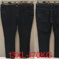 Jeans oversize taglie forti pantaloni lunghi da uomo estivi larghi a gamba dritta da uomo 50 52 54