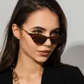 Damen Sonnenbrille INS Koreanische Sonnenbrille Frauen Kleine Katze Auge Sonnenbrille Metall Design