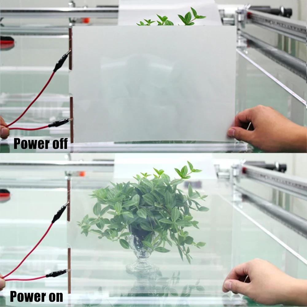 Smart PDLC Dimmfolie, Glasfenster, Tür, Tönung, Heimkino, Besprechungsraum, Smart Film, A4-Format, Probe, 21 x 29 cm, elektrisch, selbstklebend Image