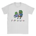 Magliette Pepe Frens per uomo T-Shirt Vintage in cotone O collo T-Shirt manica corta abbigliamento