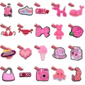 1 pz spille per Crocs Charms scarpe accessori rosa cane decorazione Jeans donna sandali fibbia